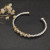 David Yurman 4mm Cable Cuff Bracelet with Rotating Curved Round End Caps