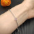 David Yurman 4mm Sterling Silver Single Stone Pink Diamond Bracelet