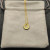 David Yurman Gold Diamond Initial E Disc Pendant Necklace