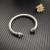 David Yurman 7mm Sterling Silver Oval Pav&Atilde;&copy; Cable Cuff Bracelet