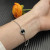 David Yurman Sterling Silver Pav&Atilde;&copy; Black Onyx Round Charm Bracelet