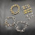 David Yurman 8mm Gold Mercer Multi-Ring Bracelet