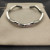 David Yurman Silver 5mm Single Row Diamond Cuff Bracelet
