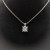 David Yurman Sterling Silver 11mm Four-Prong White Diamond Necklace