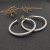 David Yurman Silver Large Cable Hoop Earrings