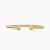 David Yurman Gold 4mm Faceted Pearl Bangle Bracelet