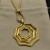 David Yurman Gold 38mm Serrated Stack Necklace