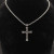 David Yurman Double Cable Cross Pendant Necklace with White Pav&Atilde;&copy;