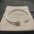 David Yurman 3mm Cable Classic Four-Point Yellow Diamond Cuff Bracelet