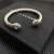 David Yurman 7mm Sterling Silver Oval Pav&Atilde;&copy; Cable Cuff Bracelet