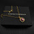 David Yurman Gold 14mm Square Purple Diamond Necklace