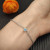 David Yurman 4mm Sterling Silver Single Stone Teal Blue Diamond Bracelet
