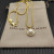 David Yurman 11mm Gold Round Pearl Pendant Necklace