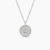 David Yurman Silver Diamond Letter Q Round Pendant Necklace, Length 42cm + 3cm + 3cm