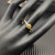 David Yurman Gold 2.8mm Petite Cable Yellow Pav&Atilde;&copy; Diamond Ring
