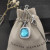 David Yurman 14mm Cushion-Cut Center Stone Necklace with Blue Pav&Atilde;&copy;