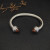 David Yurman 7mm Champagne Diamond-Set Cable Cuff Bracelet