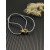 David Yurman Grey Double Ring Gold Nylon Cord Bracelet
