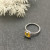 David Yurman Four-Prong Square Yellow Diamond Ring