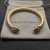 David Yurman 7mm Gold Colorful Enamel Cuff Bracelet, Fits Wrist Size 16cm - 20cm