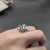 David Yurman Silver Double Cylinder Cross Ring
