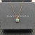 David Yurman Gold Square Blue Diamond Pendant Necklace, 1.5mm Chain, Length 45cm + 5cm
