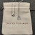 David Yurman Silver Diamond Letter G Round Pendant Necklace, Length 42cm + 3cm + 3cm