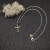 David Yurman Gold and Silver Horizontal Cross Pendant Necklace