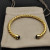 David Yurman 6mm Gold Black Onyx Cable Cuff Bracelet
