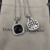 David Yurman 14mm Cushion-Cut Center Stone Necklace with Blue Pav&Atilde;&copy;