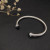 David Yurman 5mm Gemstone Black Diamond Station Cuff Bracelet