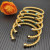 David Yurman 6mm Gold Black Diamond Cable Cuff Bracelet