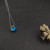 David Yurman 8mm Blue Sapphire Four-Prong Pendant Necklace