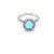 David Yurman Four-Prong Square Blue Diamond Ring