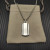 David Yurman Sterling Silver Streamlined Rectangular Tag Necklace