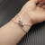 David Yurman Pink Double Ring Sterling Silver Nylon Cord Bracelet