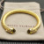 David Yurman 7mm Gold-Tone Cable Cuff Bracelet Brown Diamonds