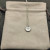 David Yurman Silver Diamond Letter W Round Pendant Necklace, Length 42cm + 3cm + 3cm
