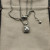David Yurman 14mm Silver Four-Prong Pav&Atilde;&copy; Diamond Necklace, 2mm Chain, 45+5cm Adjustable Length