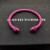 David Yurman 5mm Rose Red Colorful Enamel Cuff Bracelet, Fits Wrist Size 16cm - 20cm