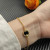 David Yurman Gold Pav&Atilde;&copy; Black Onyx Round Charm Bracelet