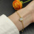 David Yurman Gold Pav&Atilde;&copy; Mother of Pearl Round Charm Bracelet