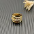 David Yurman 17.5mm Five-Row Cable Cross Diamond Ring