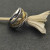 David Yurman Gold and Silver Double Cylinder Cross Ring
