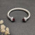 David Yurman 7mm Full Pav&Atilde;&copy; Red Diamond-Set End Cap Cable Bracelet