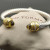 David Yurman 7mm Gold Gemstone Head Brown Diamond Bracelet, Fits Wrist Sizes 16&acirc;20cm