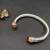 David Yurman Gold and Silver 7mm Double End Cap Cable Bracelet with Champagne Pav&Atilde;&copy;