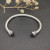 David Yurman 5mm Cable Classics Rotating Red Diamond Cuff Bracelet