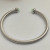 David Yurman 4mm Sterling Silver Light Green Diamond Bangle Bracelet