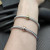 David Yurman 4mm Gold and Silver Rose Gold Single Bead Bracelet